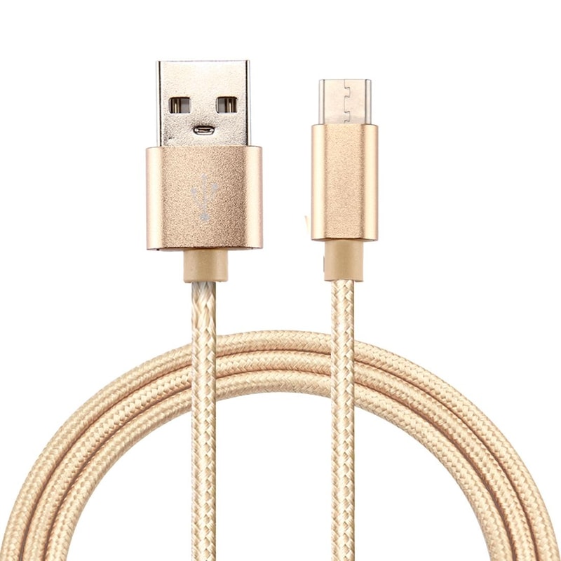 Knit Texture USB to USB-C Fast Charging Data Sync Cable 1m Durable Woven Type-C Cable