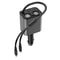 120W Retractable USB Car Fast Charger Dual Port PD Type-C & 8 Pin Cigarette Lighter Adapter