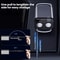 120W Retractable USB Car Fast Charger Dual Port PD Type-C & 8 Pin Cigarette Lighter Adapter