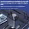 120W Retractable USB Car Fast Charger Dual Port PD Type-C & 8 Pin Cigarette Lighter Adapter