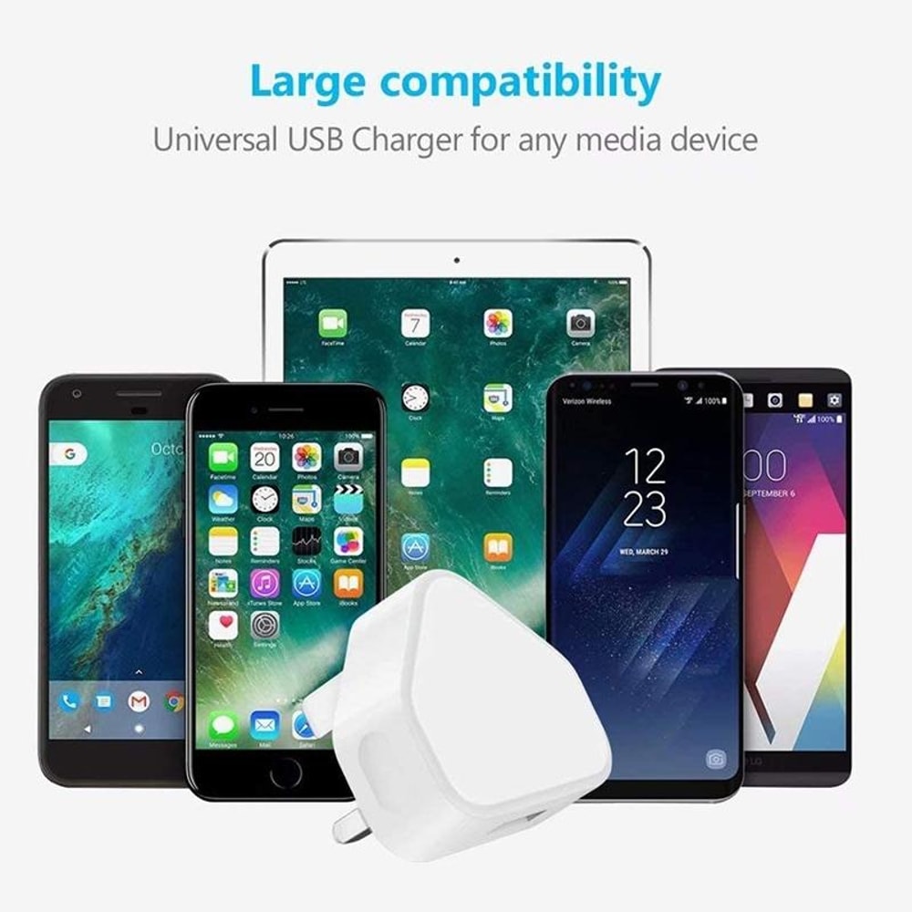 Universal USB Charger 5V 1A Compact Wall Adapter for Smartphones and Devices