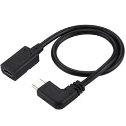 usb-c elbow adapter cable type-c female to male right angle 30cm charging & data extension