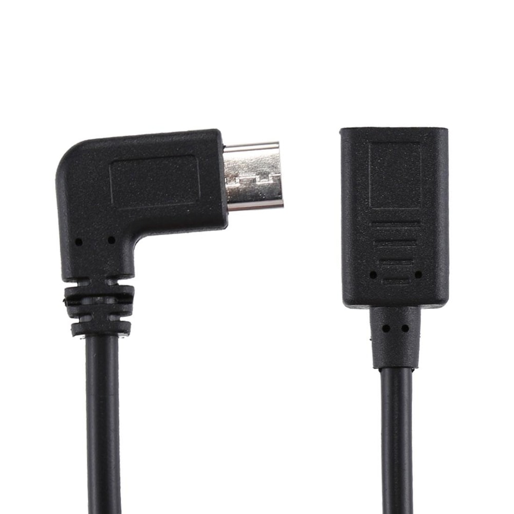 USB-C Elbow Adapter Cable Type-C Female to Male Right Angle 30cm Charging & Data Extension