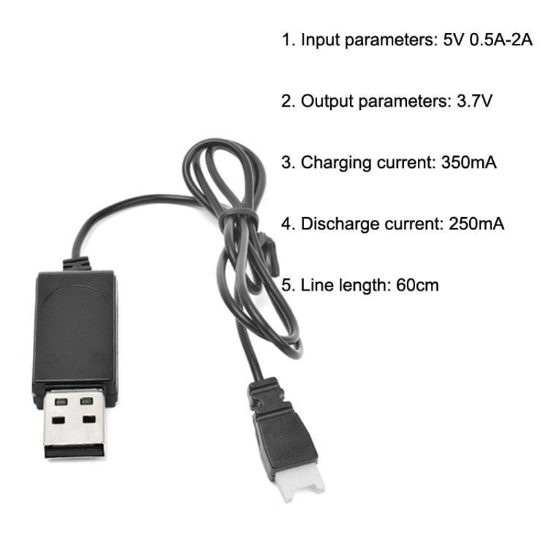 Drone Battery Charging Cable 3.7V Lithium USB Air-to-Air Charger for RC Models
