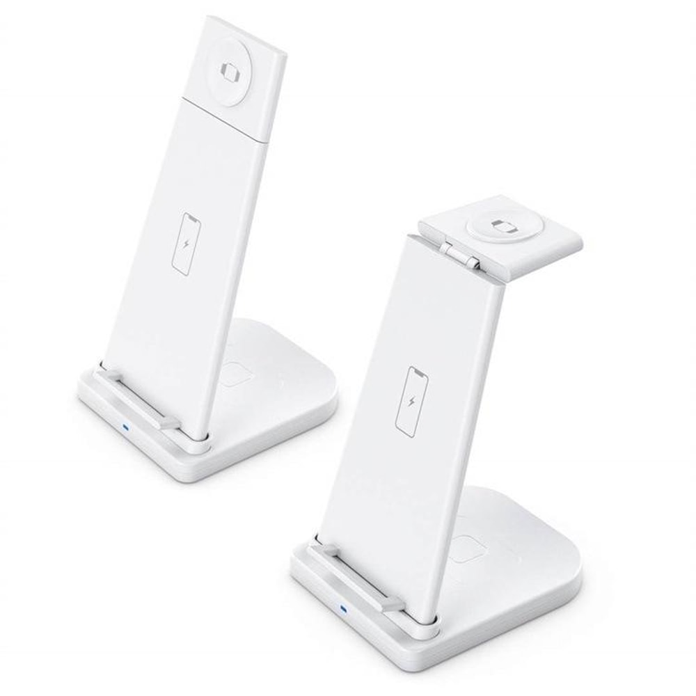 QGeeM 3 in 1 Portable Detachable Wireless Charger Dock for Phone Watch Earbuds