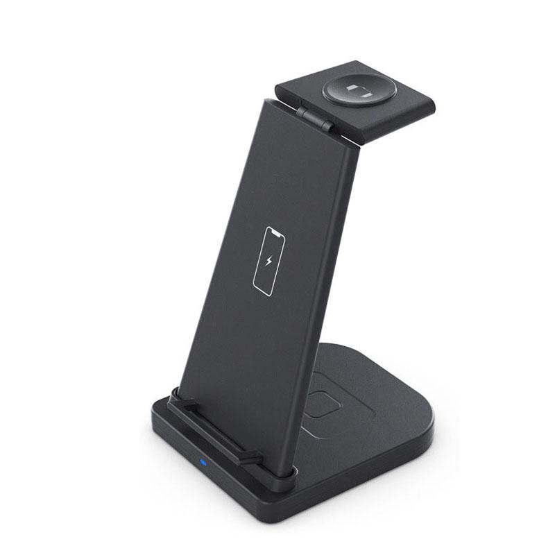 QGeeM 3 in 1 Portable Detachable Wireless Charger Dock for Phone Watch Earbuds