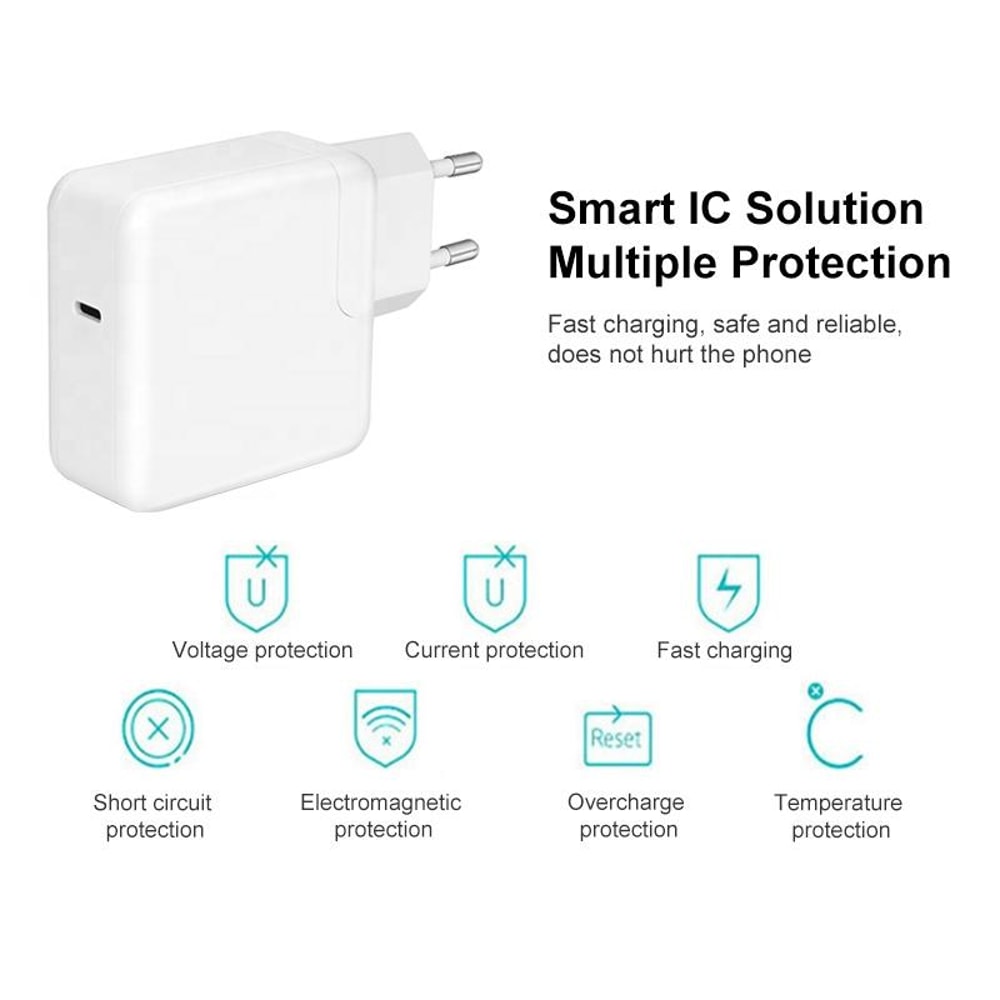 30W Fast USB-C Wall Charger Compact Type C Power Adapter