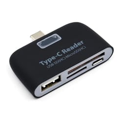 usb c multi card reader adapter with sd tf usb hub led indicator