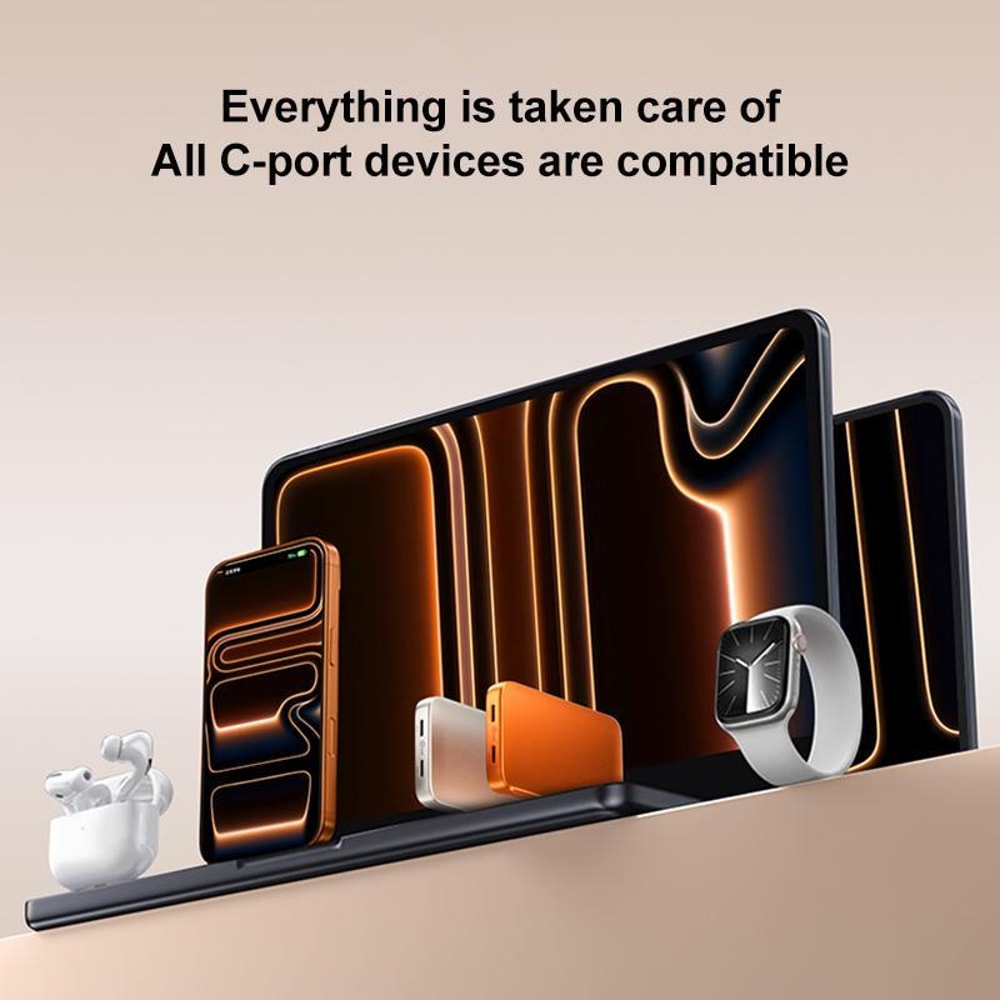 UM79 45W GaN Dual Port USB C PD Fast Charger Kit with Cable Orange