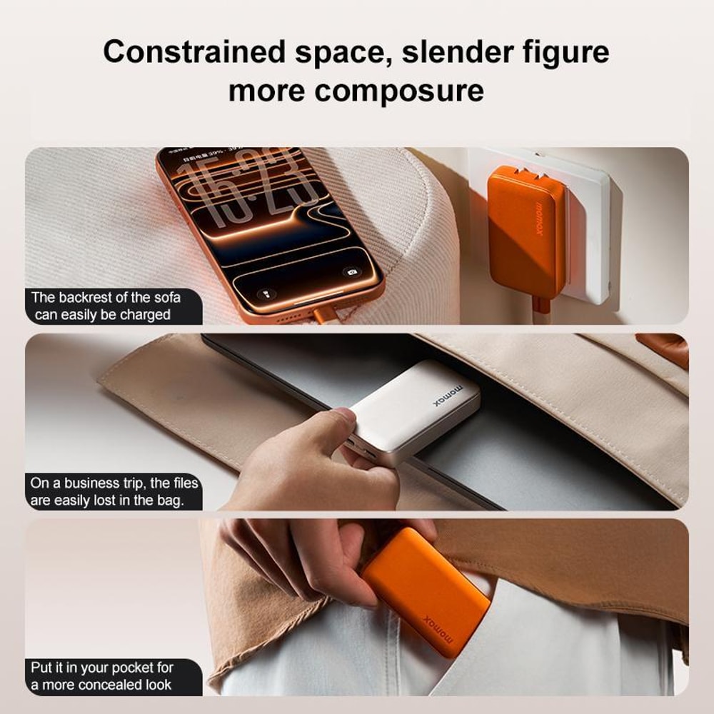 UM79 45W GaN Dual Port USB C PD Fast Charger Kit with Cable Orange