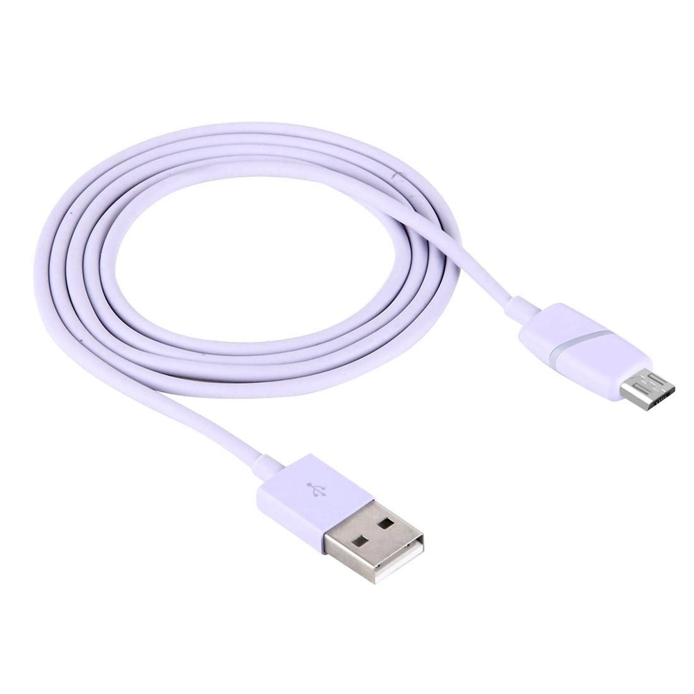 1M Circular Bobbin Micro USB To USB 20 LED Charging Data Sync Cable 1