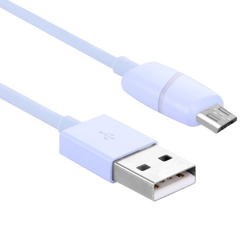 1M Circular Bobbin Micro USB To USB 20 LED Charging Data Sync Cable 6