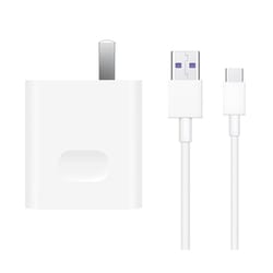 original huawei 40w supercharge usb-c fast charging wall charger (white)