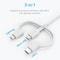 Anker 3-in-1 MFi Certified Lightning, Micro USB & USB-C Fast Charging Cable