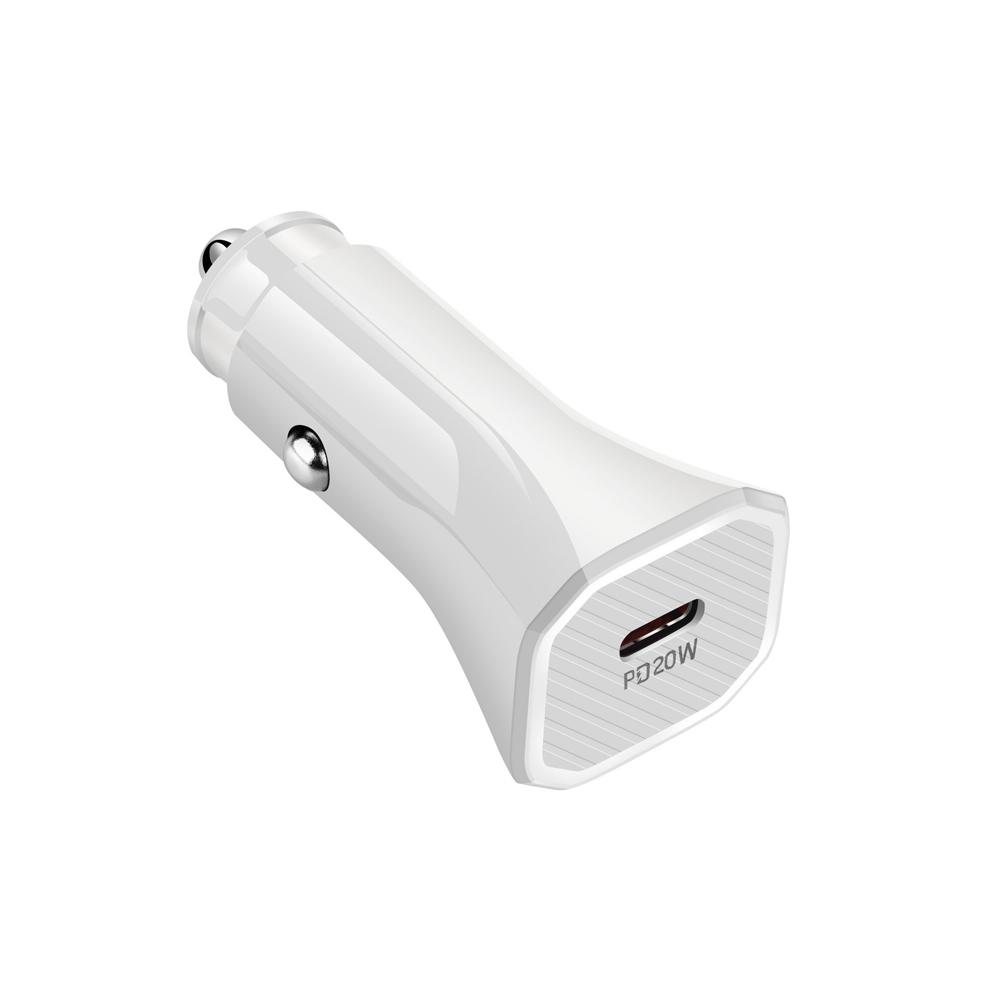 PD 20W USB-C Car Fast Charger for iPhone iPad, Type-C Dual Port Fast Charging Adapter