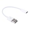 15cm USB 2.0 Male to USB-C Female Adapter Cable, Type-C Converter Lead (White)