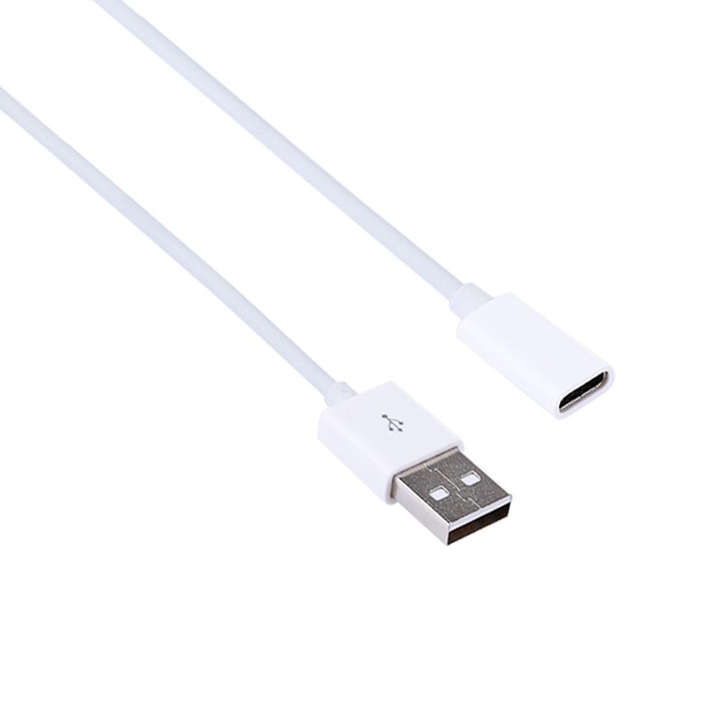 15cm USB 2.0 Male to USB-C Female Adapter Cable, Type-C Converter Lead (White)