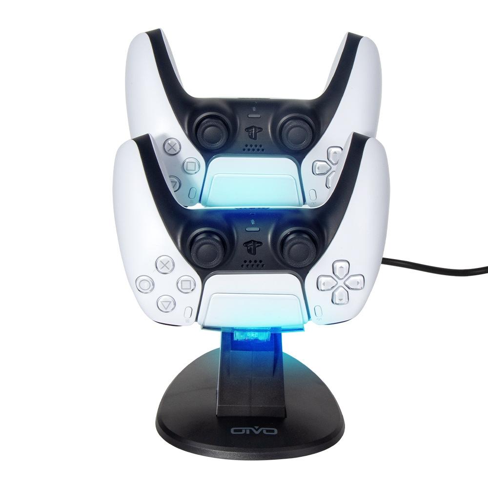 Dual PS5 Controller Charging Dock Fast Charge Stand with LED Indicator