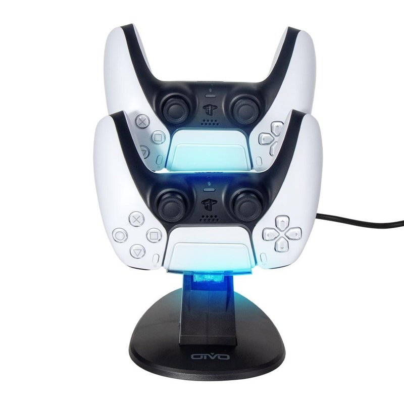 Dual PS5 Controller Charging Dock Fast Charge Stand with LED Indicator
