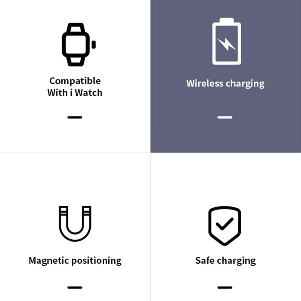 K02 Portable Magnetic Apple Watch Charger Wireless Travel Charging Dock