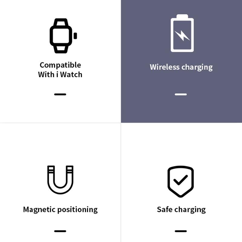 K02 Portable Magnetic Apple Watch Charger Wireless Travel Charging Dock