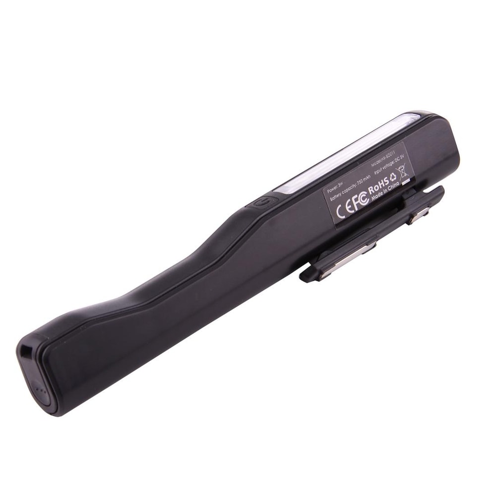 Rechargeable COB LED Pen Work Light Magnetic Clip Flashlight 100LM Portable Inspection Light 3
