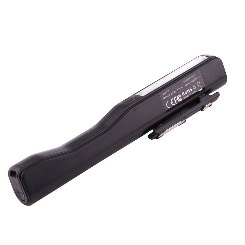 Rechargeable COB LED Pen Work Light Magnetic Clip Flashlight 100LM Portable Inspection Light 3
