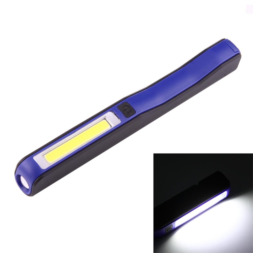 Rechargeable COB LED Pen Work Light Magnetic Clip Flashlight 100LM Portable Inspection Light 12