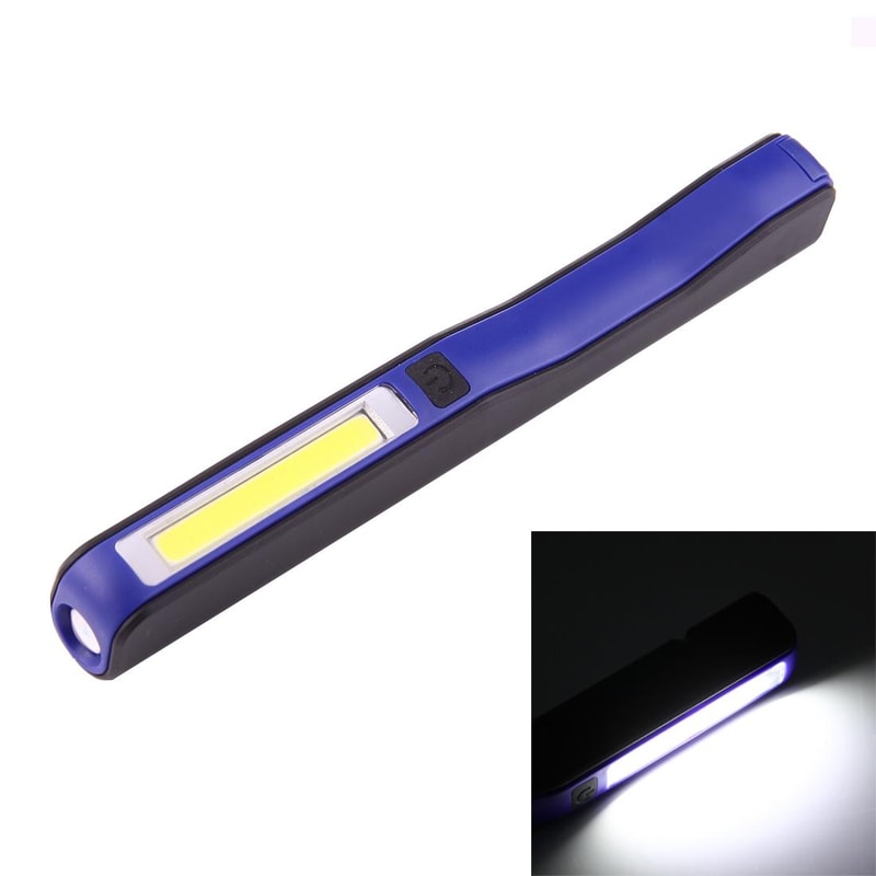 Rechargeable COB LED Pen Work Light Magnetic Clip Flashlight 100LM Portable Inspection Light 12