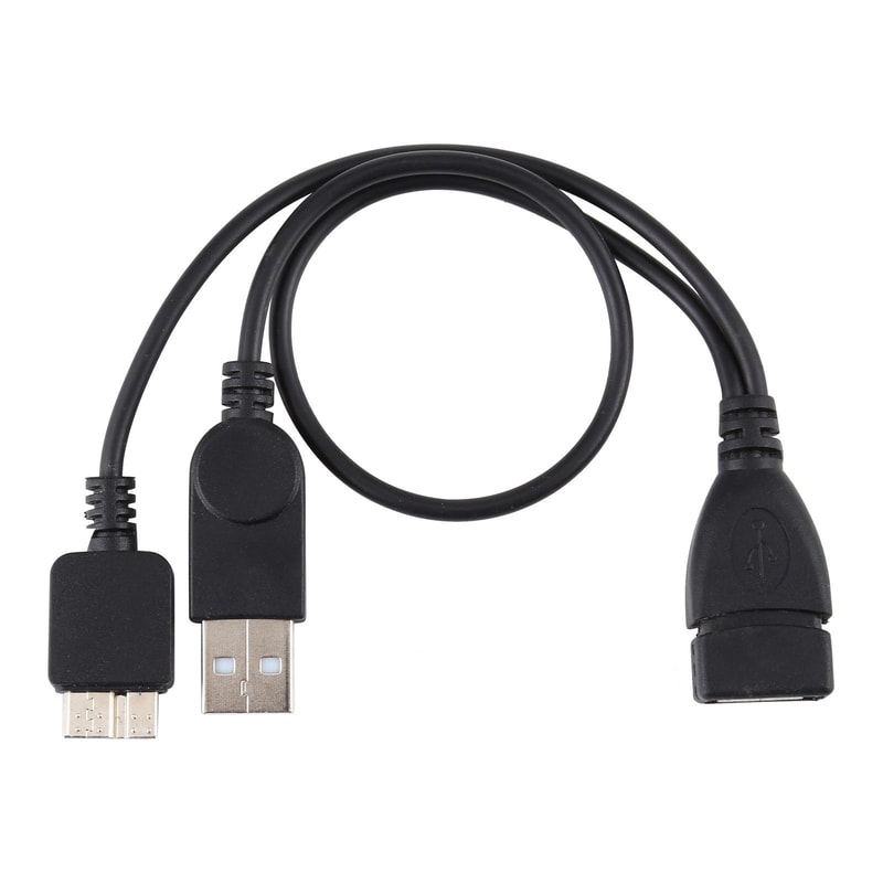 OTG Micro USB Adapter Cable with Power for Samsung Note 3 Charging Sync Data Transfer