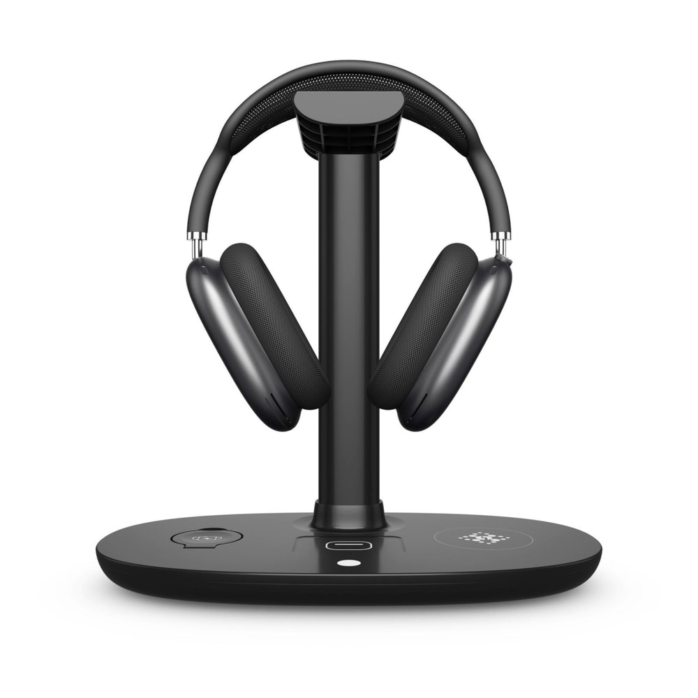 B-15A 4-in-1 Wireless Charging Station for iPhone, Apple Watch, AirPods – 15W Fast Charging Dock