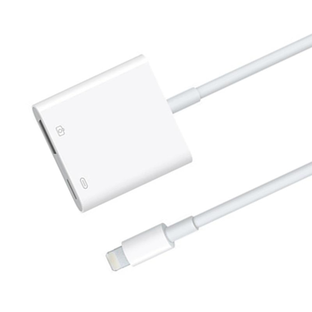 11cm Lightning to USB Camera Reader Adapter & Charging Cable for iPhone iPad iOS 9