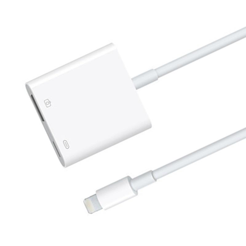 11cm Lightning to USB Camera Reader Adapter & Charging Cable for iPhone iPad iOS 9