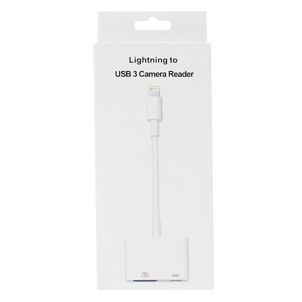 11cm Lightning to USB Camera Reader Adapter & Charging Cable for iPhone iPad iOS 9