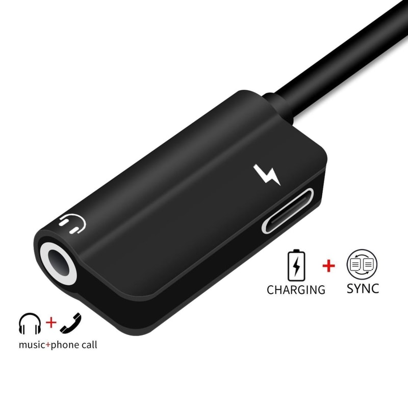 Hat Prince USBC Charging Audio Adapter Cable TypeC To 35mm Jack Splitter For Fast Charge Sound 1