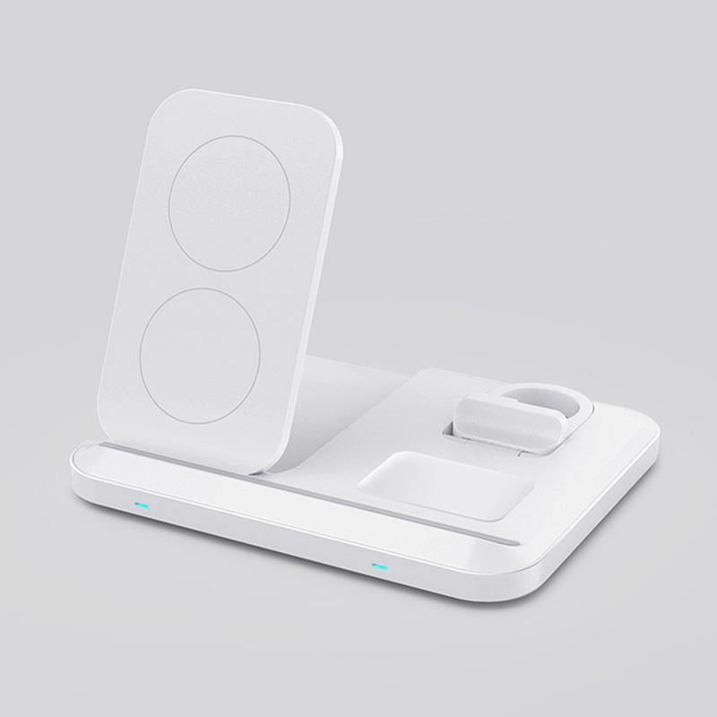 DW08 3 in 1 Foldable 15W Wireless Charging Station Black