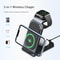 SW17 3 in 1 Metal Vertical Wireless Charging Station Apple Watch Charger Fast Charging Dock for Phone AirPods
