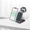 SW17 3 in 1 Metal Vertical Wireless Charging Station Apple Watch Charger Fast Charging Dock for Phone AirPods