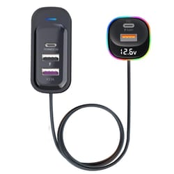 105w multi port pd fast car charger rear seat usb-c cigarette lighter adapter