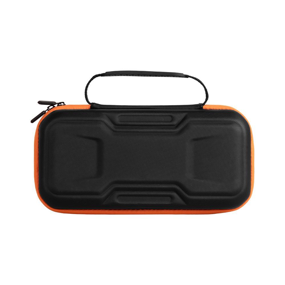 Mecha Double Layer Shockproof Nintendo Switch 2 Carrying Case Portable Storage Bag Black Orange