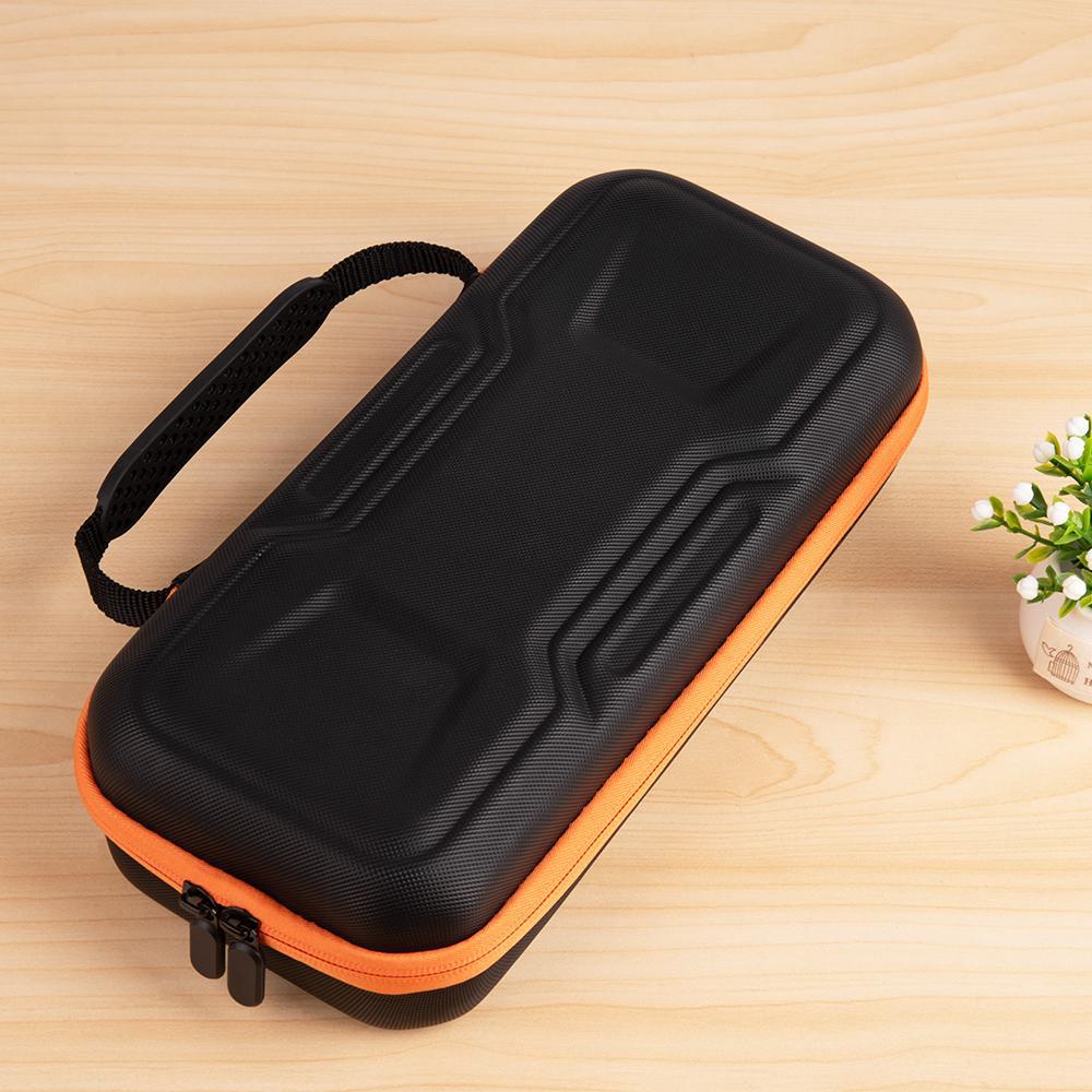 Mecha Double Layer Shockproof Nintendo Switch 2 Carrying Case Portable Storage Bag Black Orange