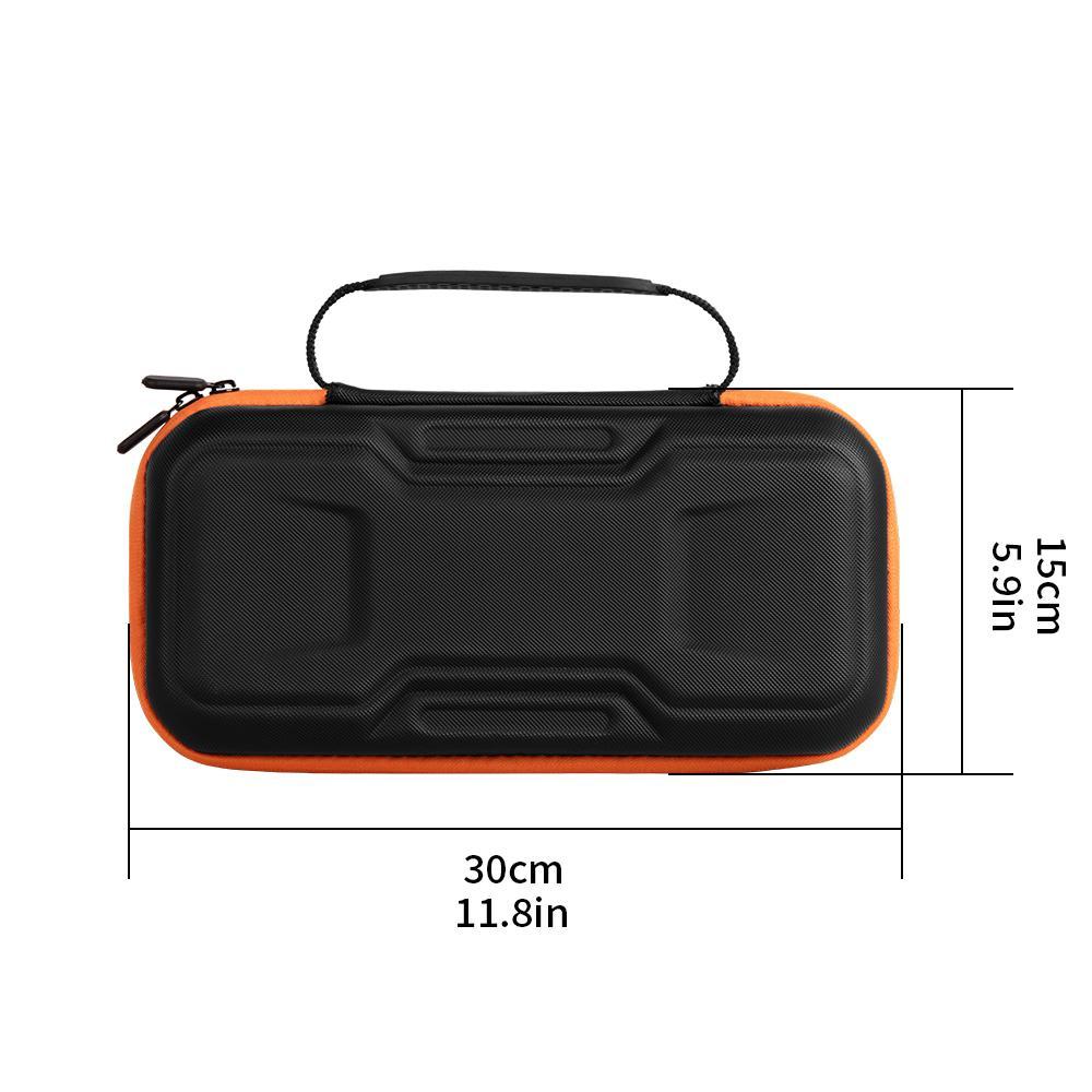 Mecha Double Layer Shockproof Nintendo Switch 2 Carrying Case Portable Storage Bag Black Orange