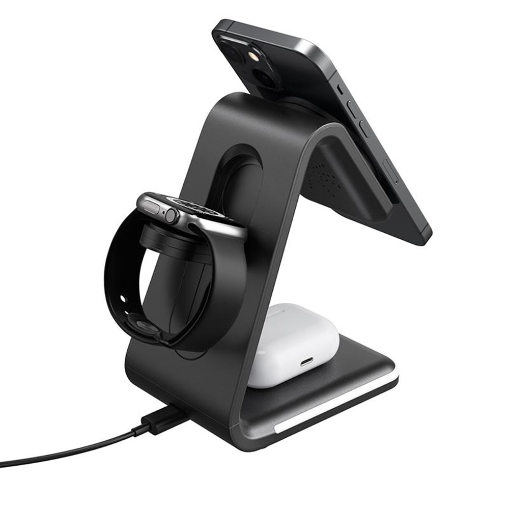 B17 3-in-1 Magnetic Wireless Charging Station Vertical Stand Fast Multi Device Charging Dock