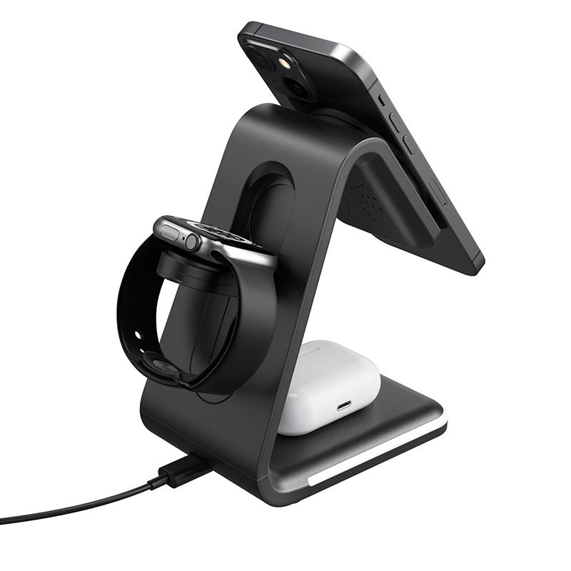 B17 3-in-1 Magnetic Wireless Charging Station Vertical Stand Fast Multi Device Charging Dock