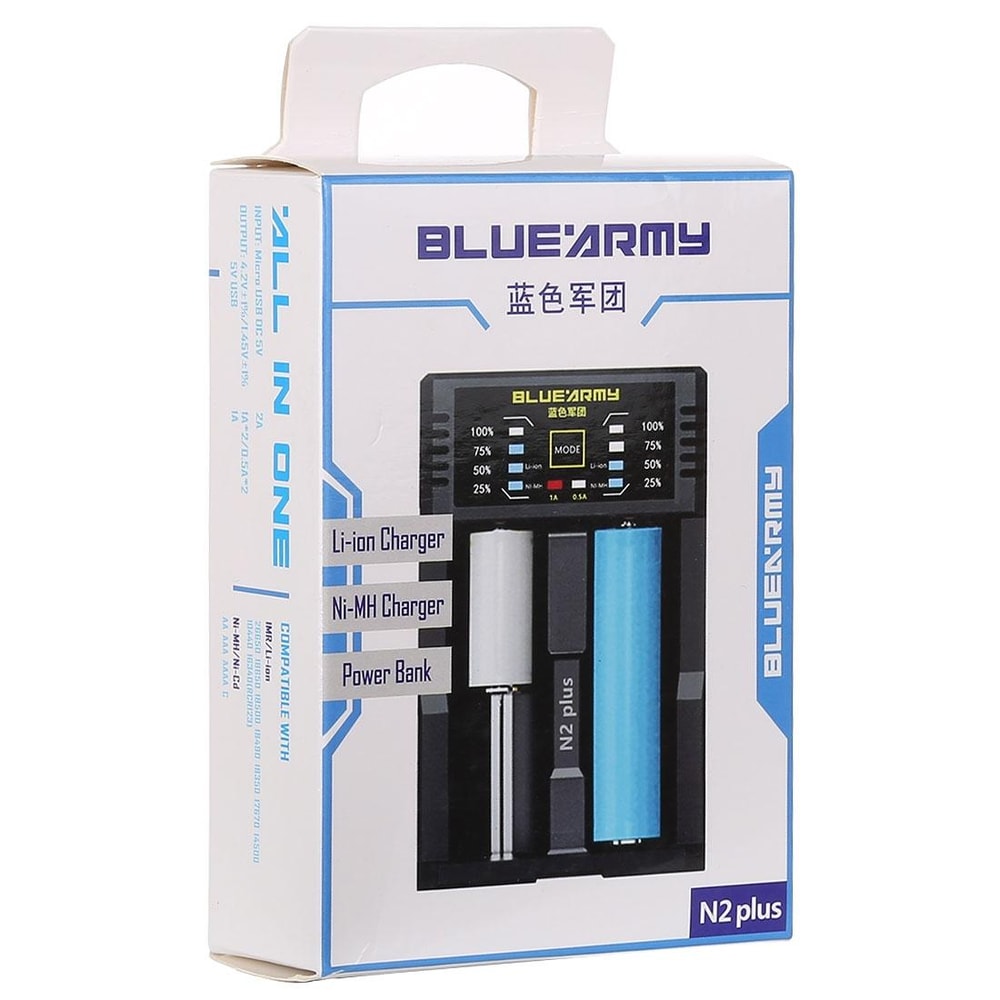 N2 PLUS Smart Battery Charger, universal battery charger, USB powered multi battery charger with LED indicator