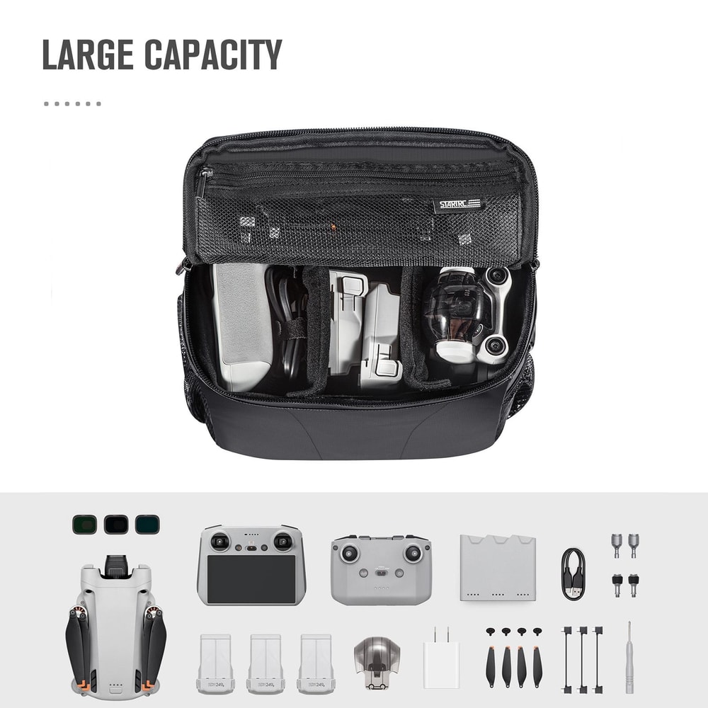 Waterproof Drone Carry Case Shoulder Bag for DJI Mini 3 Pro Air 2S Mini 2 Mavic 3