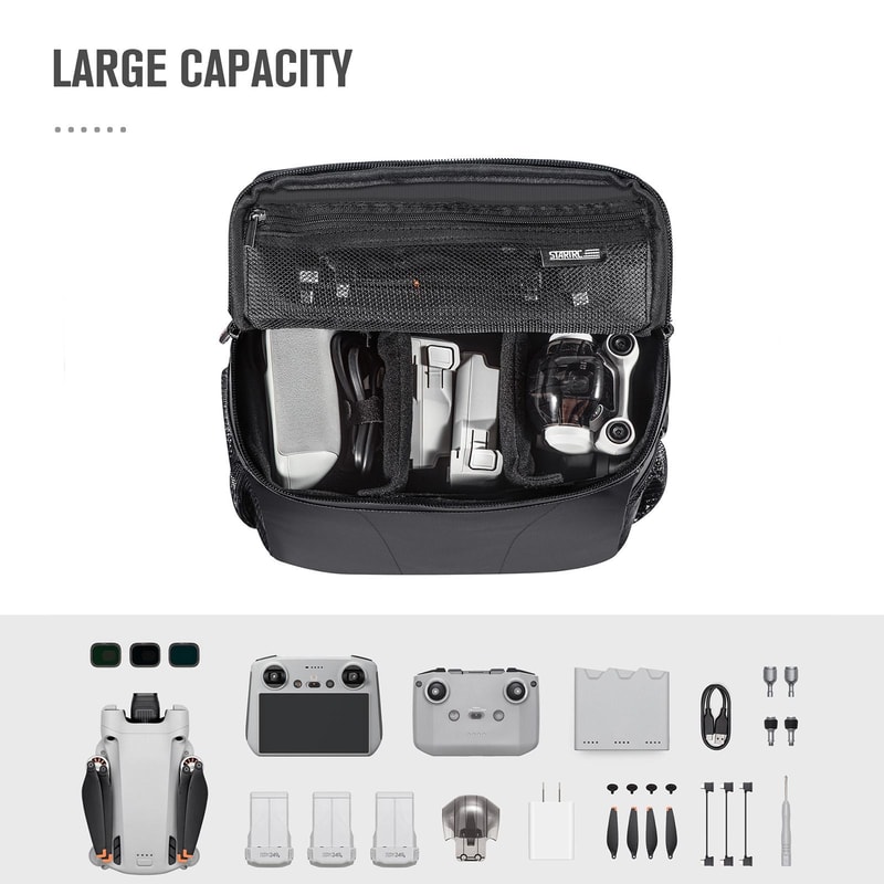 Waterproof Drone Carry Case Shoulder Bag for DJI Mini 3 Pro Air 2S Mini 2 Mavic 3