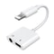 S-Y104 2-in-1 Lightning to 3.5mm Audio + Charging Adapter Cable 1.2m White