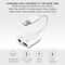 S-Y104 2-in-1 Lightning to 3.5mm Audio + Charging Adapter Cable 1.2m White