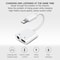 S-Y104 2-in-1 Lightning to 3.5mm Audio + Charging Adapter Cable 1.2m White